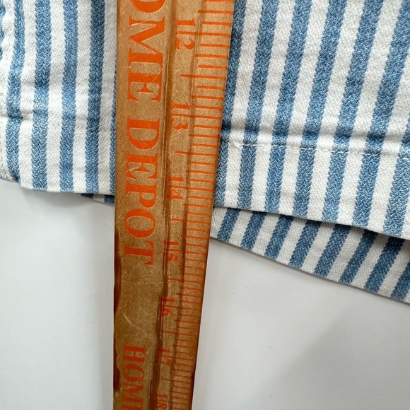 MADEWELL Blue pin stripe woman bohemian casual summer casual nautical short 31 - Picture 9 of 11